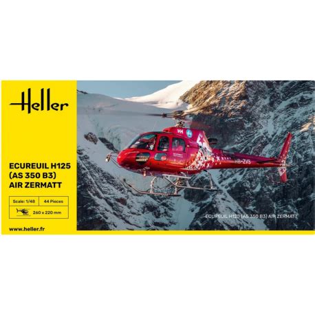 ECUREUIL H125 AS 350 B3 AIR ZERMATT HELLER 80490 1 48