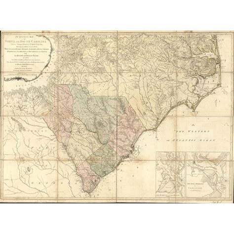 North And South Carolina Indian Frontiers 1775 The Map Shop