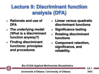 PPT Discriminant Function Analysis PowerPoint Presentation Free