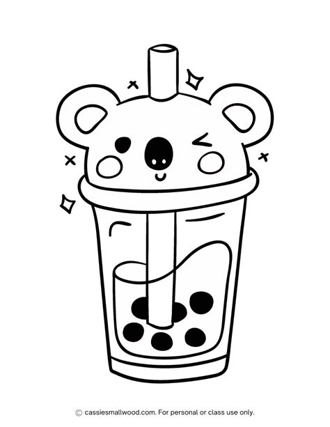 25 Cute Boba Tea Coloring Pages Free Printables Cassie Smallwood