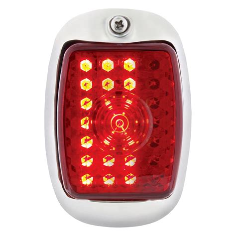 United Pacific 110419 Driver Side Chrome Red Sequential LED Tail Light