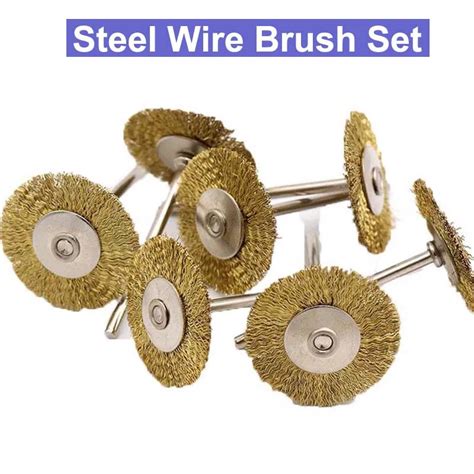 Pcs Stainless Steel Wire Wheel Polishing Brushes Set Kit Dremel