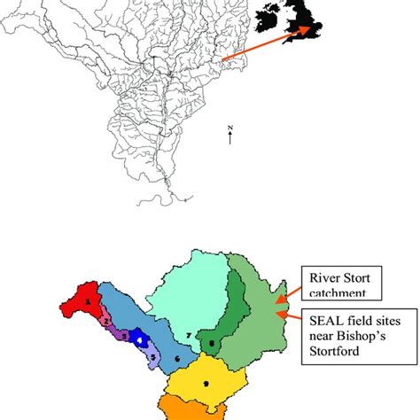 The River Lee Catchment showing the river system network and the... | Download Scientific Diagram