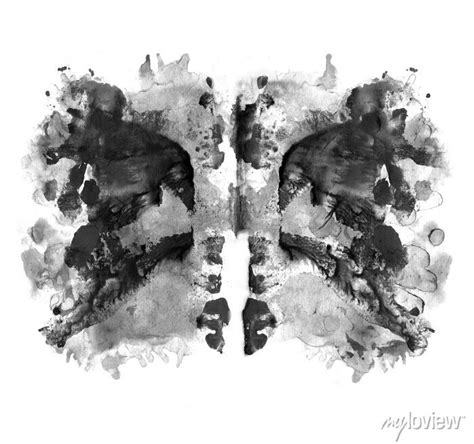 Rorschach Test Ink Blot Illustration Psychological Test Silhouette