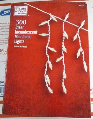 Home Accents Holiday Clear Incandescent Mini Icicle String Lights