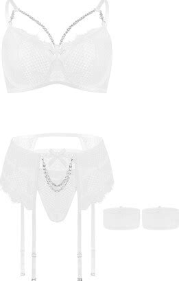 Aranmei Women S Lingerie Sets With Thigh Cuffs Sexy Underwear Set For