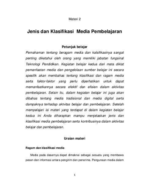 Macam Macam Media Pembelajaran Menurut Para Ahli Pdf Dunia Sosial