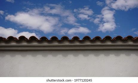 Tile Roof Cornice Against Sky Stock Photo 1977120245 Shutterstock