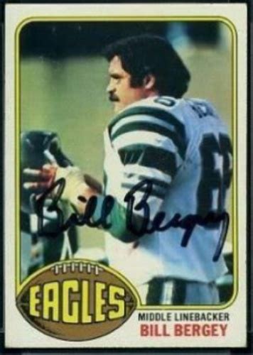 Bill Bergey Autographs and Memorabilia | Sports, Football