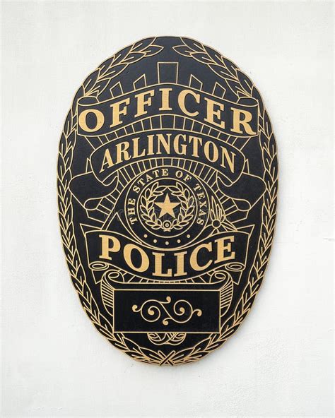 Symbol On The Honor Wall For `heroes Park` Honoring Arlington Police