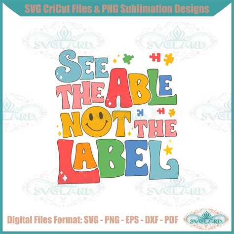 Artstation See The Able Not The Label Autism Autism Awareness Svg