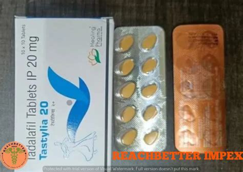 TASTYLIA 20MG TADALAFIL TABLET At Rs 30 Stripe Tadalafil Tablets In