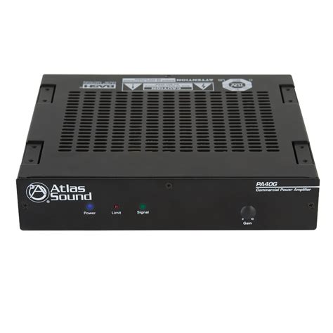 Atlas Sound Pa40g Single Channel 40w Power Amplifier With Global Power