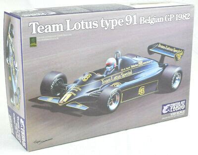 Ebbro Team Lotus Type 91 1982 Belgian GP 1 20 Formula 1 F1 Model Car