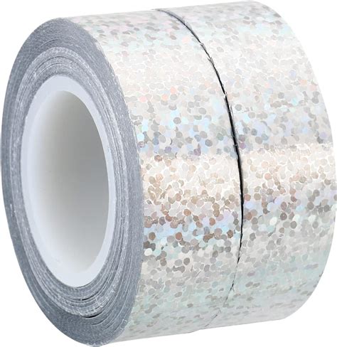 Patikil Glitter Sparkle Tape 15mm X 5m 2 Pack Holographic
