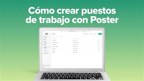 Cómo crear puestos de trabajo con Poster YouTube