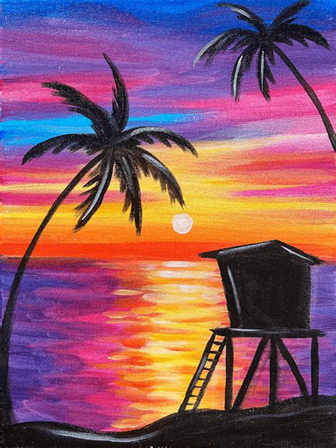 "Paradise Beach" Painting Party with The Paint Sesh