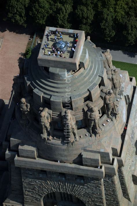 Leipzig von oben Geschichts Denkmal Völkerschlachtdenkmal in Leipzig