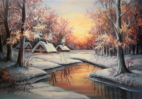 AMURG DE IARNA Tablouri De Suflet Si Vis Winter Scenes To Paint