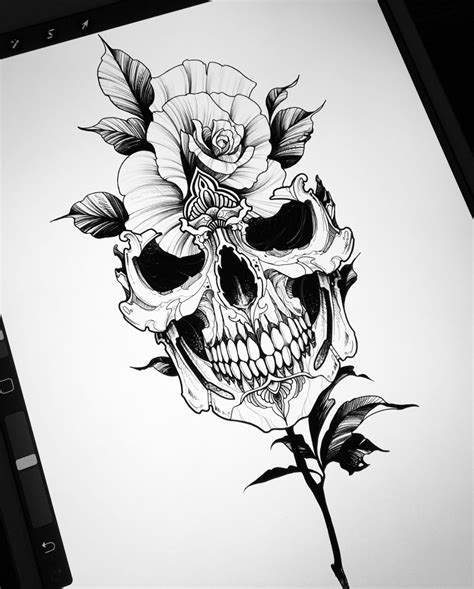 Rosa Calavera Tattoos Skull Tattoos Skull Tattoo Design Dibujos De