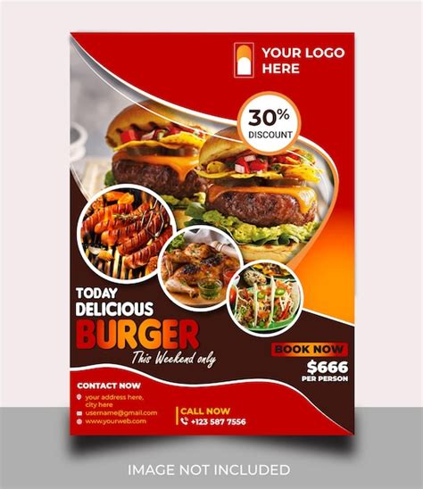 Premium Vector Food Flyer Template