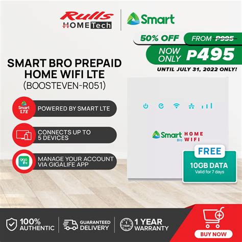 Smart Bro Prepaid Home Wifi Lte Boosteven R With Free Gb Data