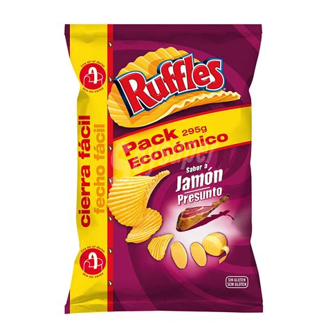 Ruffles Patatas Fritas Onduladas Sabor A Jam N Bolsa Gr