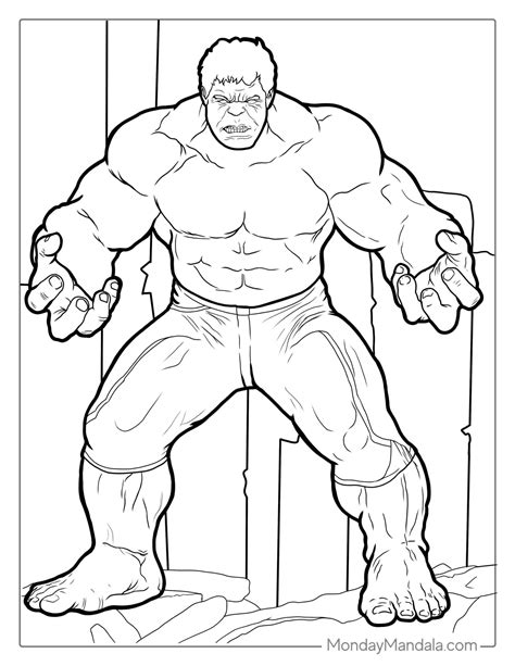 33 Hulk Coloring Pages (Free PDF Printables) | Hulk coloring pages ...