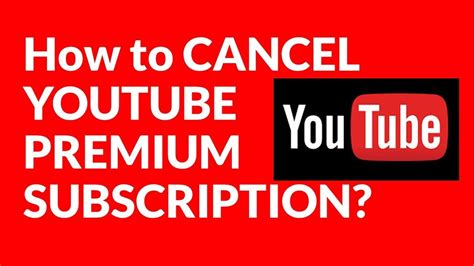 How To Cancel Youtube Premium Subscription Youtube