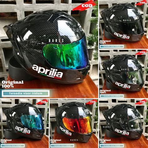 Jual Helm Rsv Ff Carbon Glossy Paket Ganteng Visor Redgold Aprilia