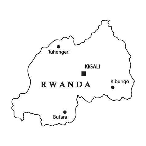 Rwanda Country Map 46749951 Vector Art At Vecteezy