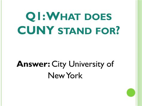 Ppt College Knowledge Cuny Colleges And Building A Cuny List