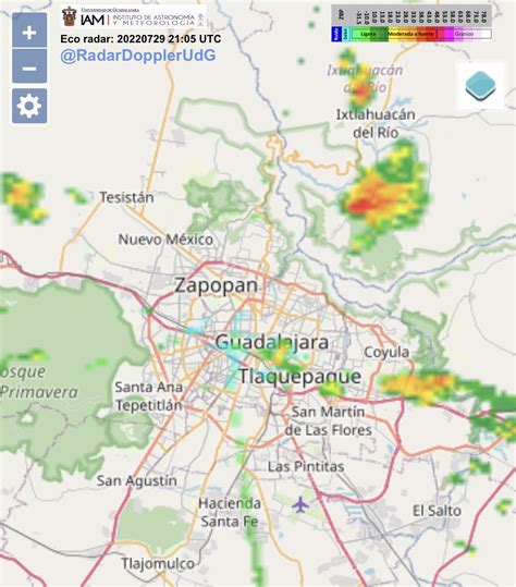 Radar Doppler Udg On Twitter Se Presentan Ecos De Lluvia Ligera A