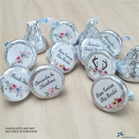 Hershey Kiss Stickers Bridal Shower Etsy