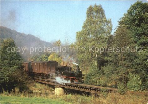 AK Ansichtskarte Lokomotive Schmalspurbahn Wolkenstein Joehstadt