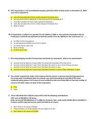 Quiz 12 Pdf 9 XYZ Corporations A Non Consolidated Company With 12