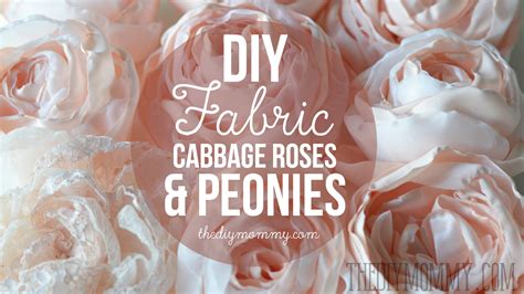 Video Tutorial Make DIY Fabric Cabbage Roses Or Peony Flowers The