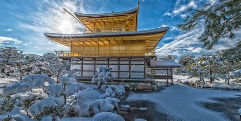 HD wallpaper: Japan, Kyoto, Kinkaku-ji, winter, nature, lake, snow ...