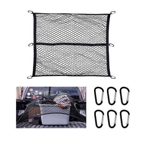 Sylvil Cargo Net For Pickup Truck Bed Highly Elastic Stretchable Mesh