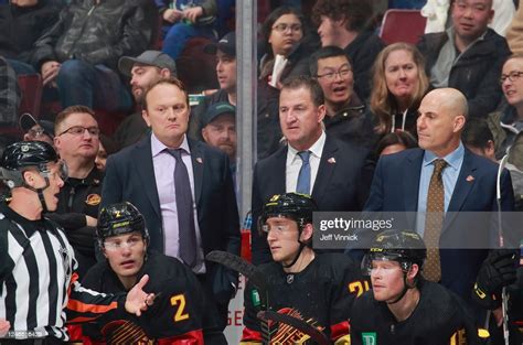 The Head Coach Rick Tocchet Of The Vancouver Canucks Discusses A Call