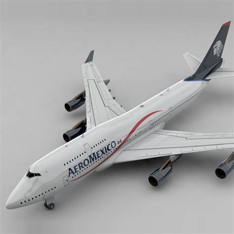 Boeing 747 Aeromexico L824 3d Turbosquid 1603196