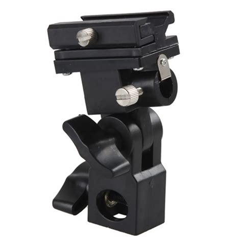 Black Flash Hot Shoe Speedlite Umbrella Mount Holder Swivel For Light Stand Flash Bracket B For