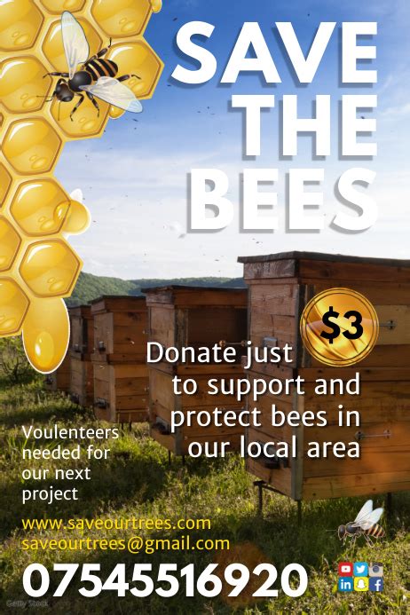 Save Our Bees Template Postermywall