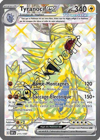 PokeValue fr Carte Pokémon Tyranocif ex n211 série Flammes