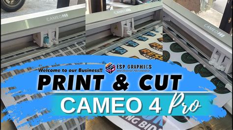 How Do We Cut Our Printed Sticker Or Vinyl In Cameo Pro 24 Cutter Plotter Youtube