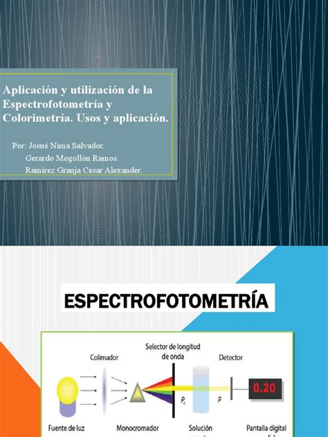 Espectrofotometría Y Colorimetria Aplicaciones Pdf