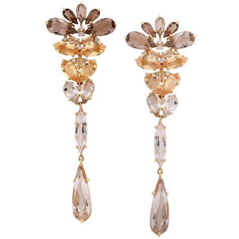 Pomellato Bahia Smokey Quartz Ruby Gold Earrings At 1stDibs Pomellato