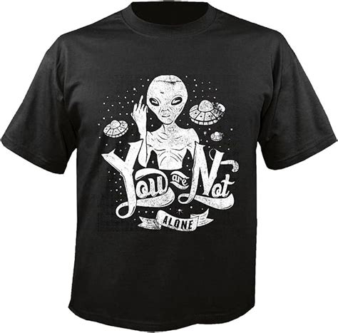 T Shirt You A NOT Alone Alien Raumfahrt STINKEFINGER WELTALL Raumfahrt