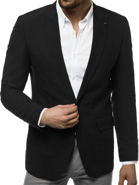 Veste De Costume Homme Noir Ozonee H878 Ozonee