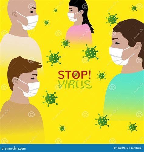 Poster Voor Stoppen En Voorkomen Van Coronavirus Vector Illustratie